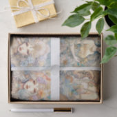 Large Pastel Watercolor Floral Mermaid Decoupage Seidenpapier (Geschenk)