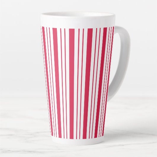 Large Peppermint Striped Latte Mug Milchtasse (Rechte Ecke)
