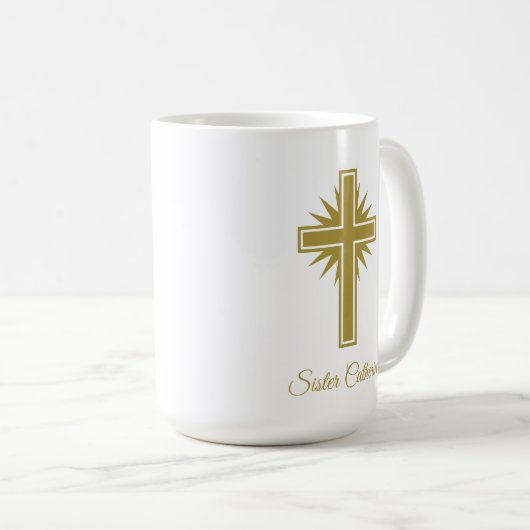 Large Personalized Religious Mug For Teacher  Kaffeetasse (VorderseiteRechts)
