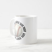 Large Personalized Text Baseball Image Custom Kaffeetasse (Vorderseite Links)