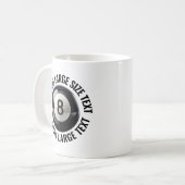 Large Personalized Text Pool 8 Ball 11 oz. Custom Kaffeetasse (Vorderseite Links)