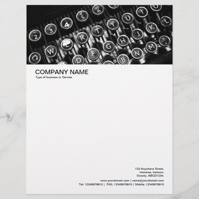 Large Picture Header - Vintage Schreibmaschine Briefbogen (Vorderseite)