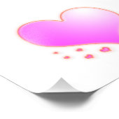 Large Pink Heart Fotodruck (Ecke)