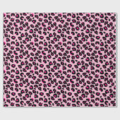 Large Pink Leopard Spots Animal Print Pattern Geschenkpapier (Flach)