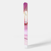 Large Pink Modern Flower Phone Case (Rückseite / Links)