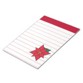 Large Poinsettia Holiday Notepad Notizblock (angewinkelt)