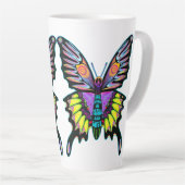 Large Psychedelic Peace Liebe Music Butterfly Milchtasse (Rechte Ecke)