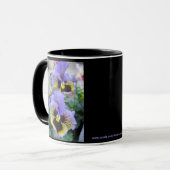 Large Purple Pansies Mug 11 oz Tasse (Vorderseite Links)