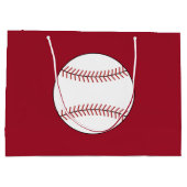 Large Red Baseball Gift Bag Große Geschenktüte (Rückseite)