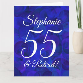 Large Royal Blue 55 und Remüde Happy Retirement Karte