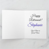 Large Royal Blue 65 und Remüde Happy Retirement Karte (Innenseite)