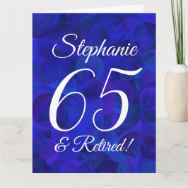 Large Royal Blue 65 und Remüde Happy Retirement Karte