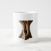 Large Sculptural Root-Wood Stool Jumbo-Tasse (Vorderseite)