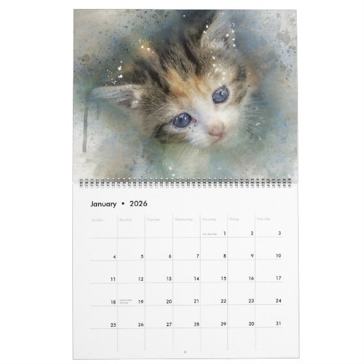 Large Size Kittens Calendar Kalender (Jan 2026)