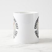Large Size Personalized Text Baseball Image Custom Jumbo-Tasse (Vorderseite)