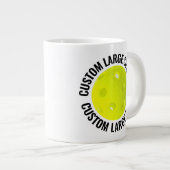 Large Size Personalized Text Pickleball Custom Jumbo-Tasse (Vorderseite Rechts)