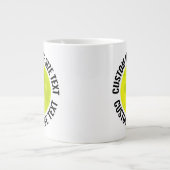 Large Size Personalized Text Pickleball Custom Jumbo-Tasse (Vorderseite)