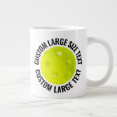 Large Size Personalized Text Pickleball Custom Jumbo-Tasse (Rechts)