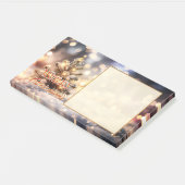 Large Sparkling Christmas Tree Holidays Post-it Klebezettel (angewinkelt)