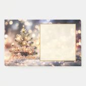 Large Sparkling Christmas Tree Holidays Post-it Klebezettel (Vorderseite)