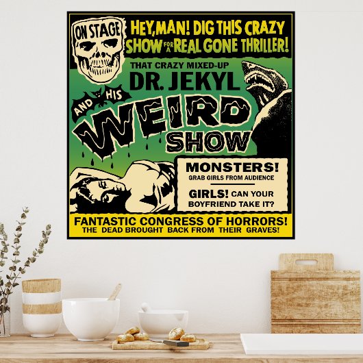 Large Spook Show Poster - Dr. Jekyl (Küche)