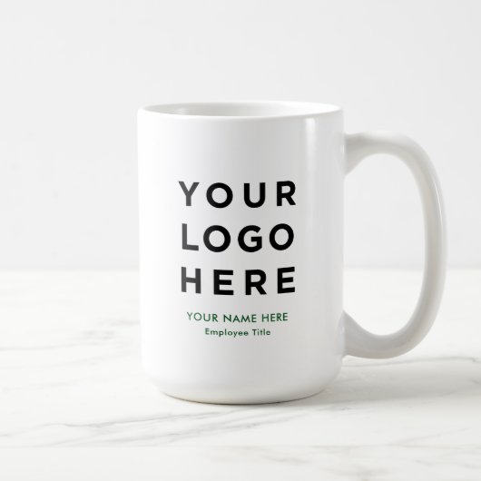 Large Staff Employee Mug Custom Name Company Logo Kaffeetasse (Rechts)