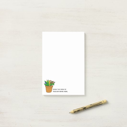 Large Teacher Post-Its with Name Personalization  Post-it Klebezettel (Auf Schreibtisch)