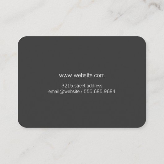 Large Text Deep Red Gray Visitenkarte (Rückseite)