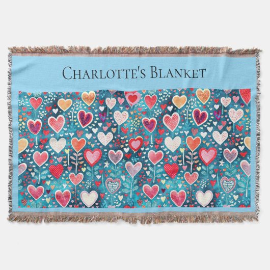 Large Throw - Heart design  Decke (Vorderseite)
