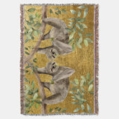 Large Throw with Sloths  Decke (Vorderseite Vertikal)