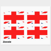 Large Union Jack.png Rechteckiger Aufkleber (Blatt)