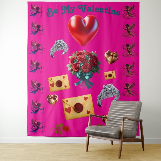 Large Valentine Tapestry Wandteppich (Beispiel)