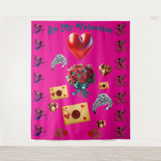 Large Valentine Tapestry Wandteppich