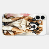 LARGE WATERCOLOR SAINT BERNARD DOG Case-Mate iPhone HÜLLE (Rückseite (Horizontal))