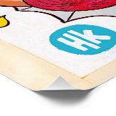 Large West Virginia Hot Dog Poster von Hawk Krall (Ecke)