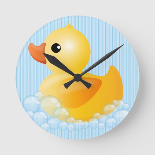 Large Yellow Duck Runde Wanduhr (Vorderseite)