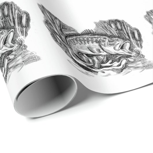 Largemouse bass geschenkpapier (Rolleneckpunkt)