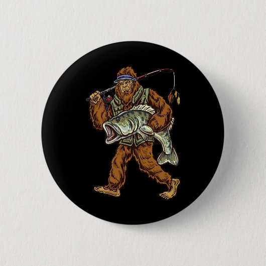 Largemouth B Angeln Bigfoot Angler 1 Button (Vorderseite)
