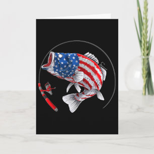 Largemouth B Fisch Usa Amerikanische Flagge Fische Karte