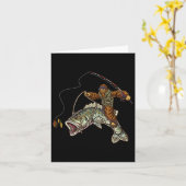 Largemouth B Fischerei Bigfoot Fisherman Karte (Gelbe Blume)