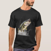 Largemouth Bass Black T - Shirt (Vorderseite)