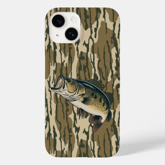 Largemouth Bass Bottomland Camouflage Bass Fischen Case-Mate iPhone Hülle (Rückseite)