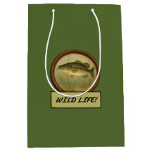 Largemouth Bass Dark Olive Green Gift Bag