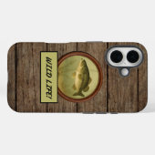 Largemouth Bass Dark Wood iPhone Fälle Case-Mate iPhone Hülle (Rückseite (Horizontal))