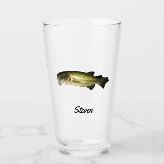 Largemouth Bass Fish Personalisiert Beere Glas (Vorderseite)