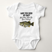 Largemouth Bass Fish Vater Fish Baby Bodys Baby Strampler (Vorderseite)