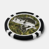 Largemouth Bass Fishing Camouflage Cool Sports Pokerchips (Einzeln)
