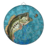 Largemouth Bass Fishing Dart Board Dartscheibe (vorne)