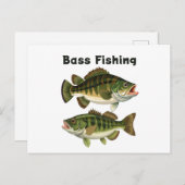 Largemouth Bass Fishing-Logo Postkarte (Vorne/Hinten)