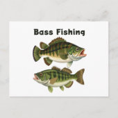 Largemouth Bass Fishing-Logo Postkarte (Vorderseite)